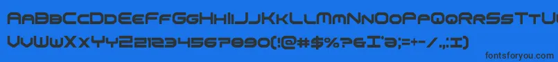 omniboyxtracond-fontti – mustat fontit sinisellä taustalla
