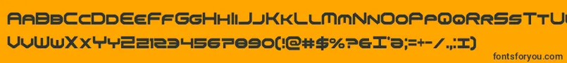 Шрифт omniboyxtracond – чёрные шрифты на оранжевом фоне