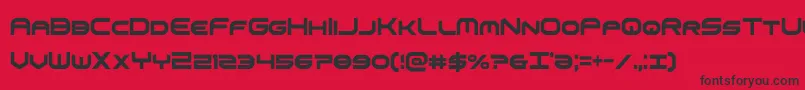 omniboyxtracond-fontti – mustat fontit punaisella taustalla