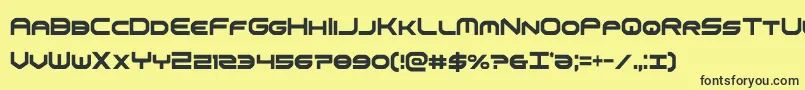 omniboyxtracond Font – Black Fonts on Yellow Background