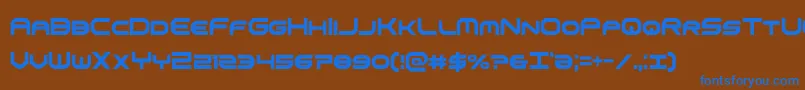 omniboyxtracond Font – Blue Fonts on Brown Background