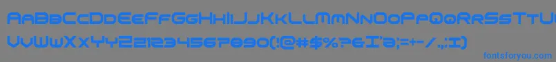 Шрифт omniboyxtracond – синие шрифты на сером фоне