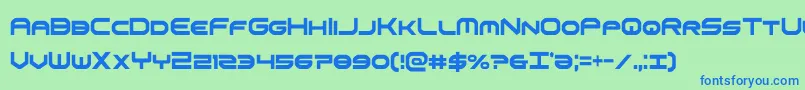 omniboyxtracond-fontti – siniset fontit vihreällä taustalla