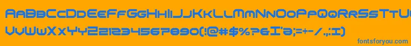 omniboyxtracond Font – Blue Fonts on Orange Background
