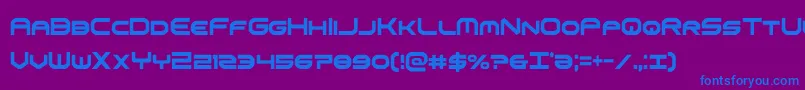 omniboyxtracond Font – Blue Fonts on Purple Background