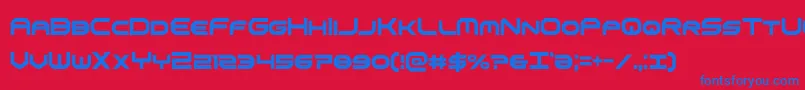 omniboyxtracond Font – Blue Fonts on Red Background