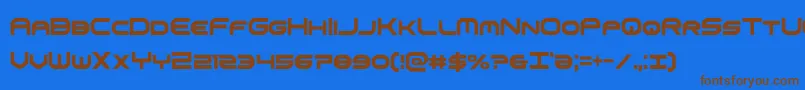 omniboyxtracond Font – Brown Fonts on Blue Background