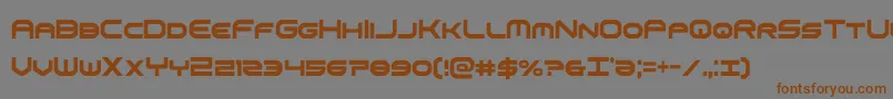 omniboyxtracond-fontti – ruskeat fontit harmaalla taustalla