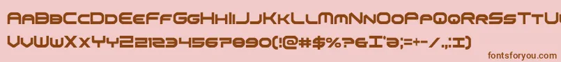 omniboyxtracond-Schriftart – Braune Schriften auf rosa Hintergrund