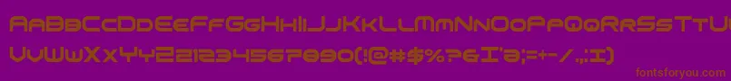omniboyxtracond-Schriftart – Braune Schriften auf violettem Hintergrund
