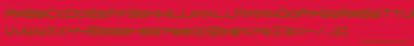 omniboyxtracond-fontti – ruskeat fontit punaisella taustalla