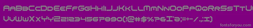 フォントomniboyxtracond – 紫の背景に灰色の文字