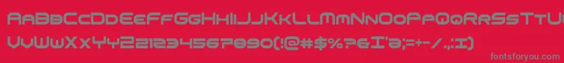 omniboyxtracond-fontti – harmaat kirjasimet punaisella taustalla