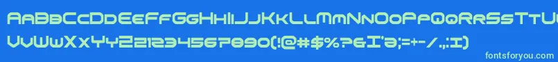 omniboyxtracond-fontti – vihreät fontit sinisellä taustalla