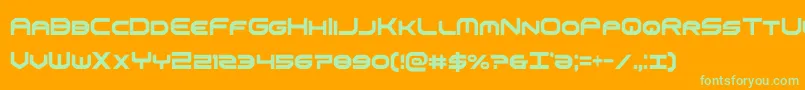 omniboyxtracond-fontti – vihreät fontit oranssilla taustalla