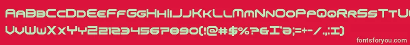 omniboyxtracond-fontti – vihreät fontit punaisella taustalla