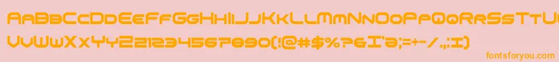 omniboyxtracond-fontti – oranssit fontit vaaleanpunaisella taustalla