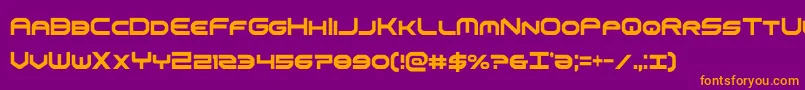 omniboyxtracond-Schriftart – Orangefarbene Schriften auf violettem Hintergrund