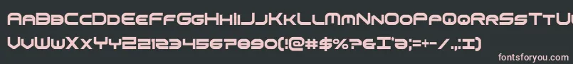 omniboyxtracond-fontti – vaaleanpunaiset fontit mustalla taustalla