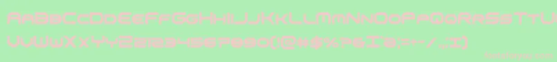 omniboyxtracond-fontti – vaaleanpunaiset fontit vihreällä taustalla