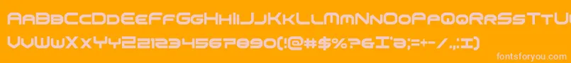 omniboyxtracond-fontti – vaaleanpunaiset fontit oranssilla taustalla