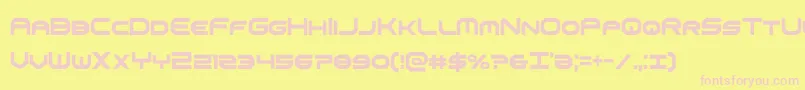 omniboyxtracond-fontti – vaaleanpunaiset fontit keltaisella taustalla