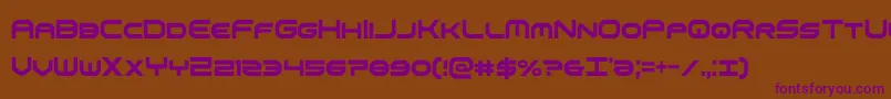 omniboyxtracond-Schriftart – Violette Schriften auf braunem Hintergrund