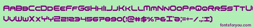 omniboyxtracond-Schriftart – Violette Schriften auf grünem Hintergrund