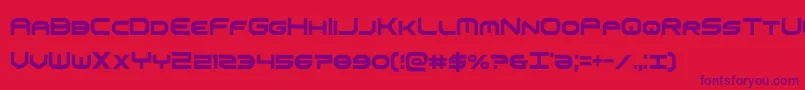 omniboyxtracond-Schriftart – Violette Schriften auf rotem Hintergrund
