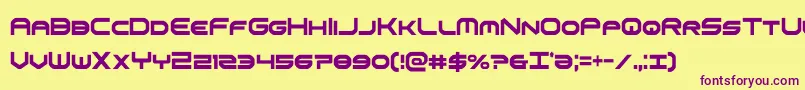 omniboyxtracond-fontti – violetit fontit keltaisella taustalla