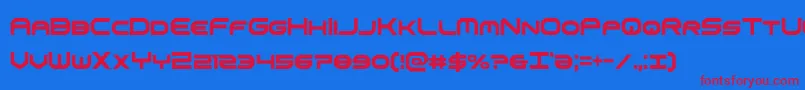 Шрифт omniboyxtracond – красные шрифты на синем фоне