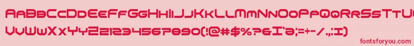 フォントomniboyxtracond – ピンクの背景に赤い文字
