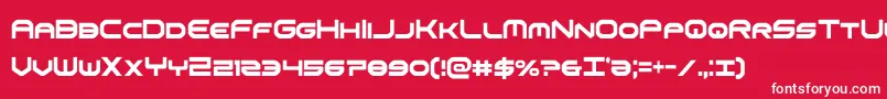 omniboyxtracond-fontti – valkoiset fontit punaisella taustalla