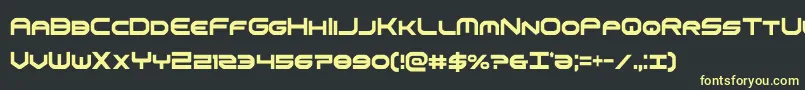 omniboyxtracond Font – Yellow Fonts on Black Background