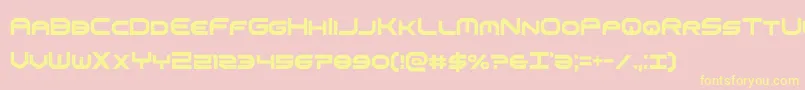 omniboyxtracond-fontti – keltaiset fontit vaaleanpunaisella taustalla