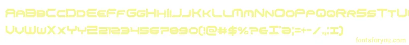 omniboyxtracond-Schriftart – Gelbe Schriften auf weißem Hintergrund