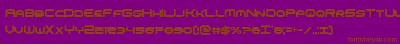 omniboyxtracond-fontti – ruskeat fontit violetilla taustalla
