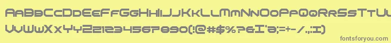 omniboyxtracond Font – Gray Fonts on Yellow Background