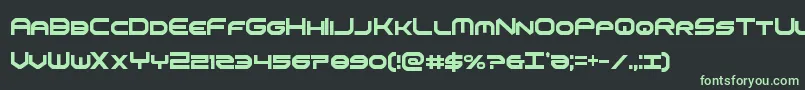 omniboyxtracond-fontti – vihreät fontit mustalla taustalla