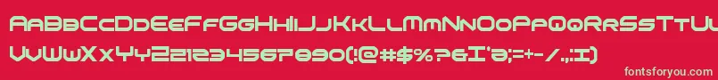 omniboyxtracond Font – Green Fonts on Red Background