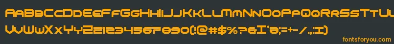 omniboyxtracond Font – Orange Fonts on Black Background