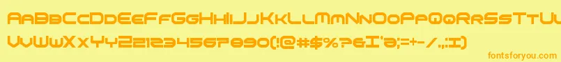 omniboyxtracond-fontti – oranssit fontit keltaisella taustalla