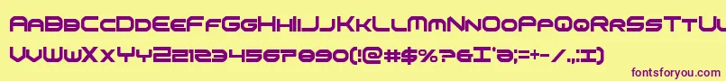 omniboyxtracond Font – Purple Fonts on Yellow Background