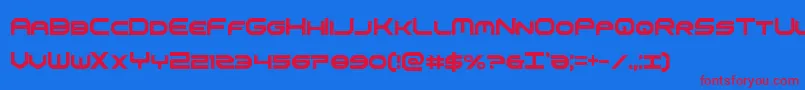 omniboyxtracond Font – Red Fonts on Blue Background