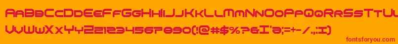 omniboyxtracond Font – Red Fonts on Orange Background