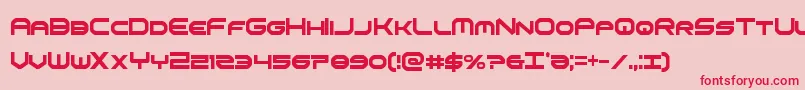 フォントomniboyxtracond – ピンクの背景に赤い文字