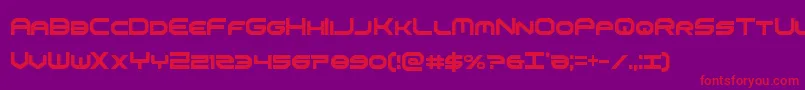 omniboyxtracond Font – Red Fonts on Purple Background