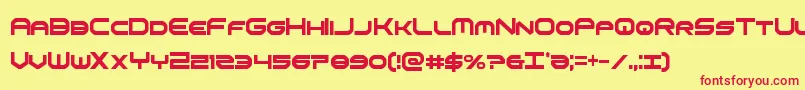 omniboyxtracond Font – Red Fonts on Yellow Background