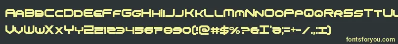 omniboyxtracond Font – Yellow Fonts on Black Background