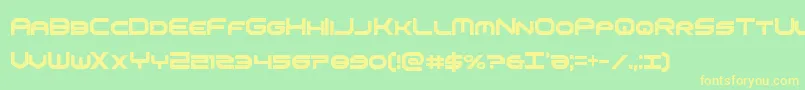 omniboyxtracond Font – Yellow Fonts on Green Background